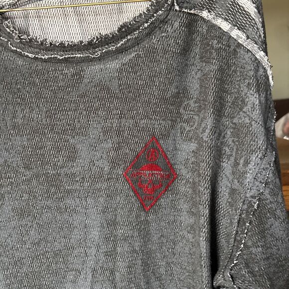 VINTAGE MENS AFFLICTION THERMAL LONGSLEEVE REVERSIBLE DISTRESSED FIGHTER XL/XXL - Picture 6 of 10